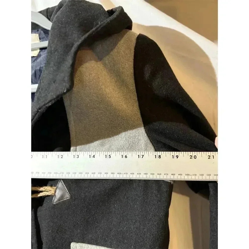 Thread & Supply Gray Colorblock Toggle Coat Size … - image 5